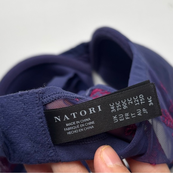 New Natori Elegant Blue and Purple Bra Sz 34C - Picture 7 of 7